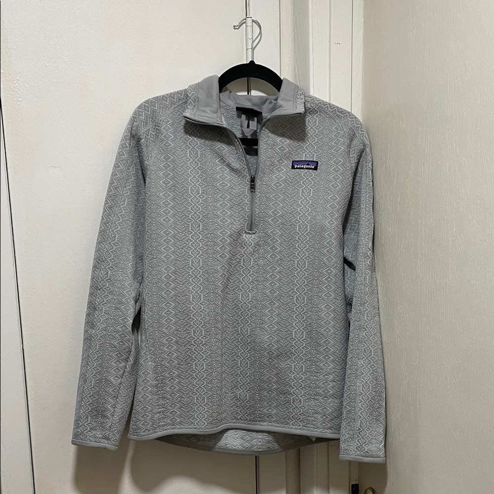 Patagonia Patterned Better Sweater, Half-Zip Pullover in Grey